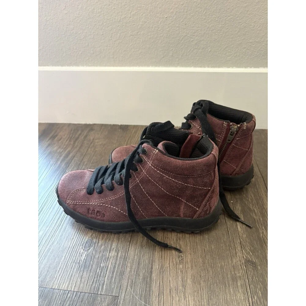 Taos Trail Mix Women’s Size 6 Wine Ruff Out Hiking Boots High Top Comfort Shoes